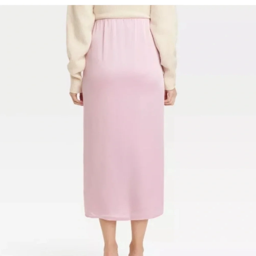 A New Day Women's A-Line Maxi Slip Skirt bubblegum pink Size large - Picture 2 of 5